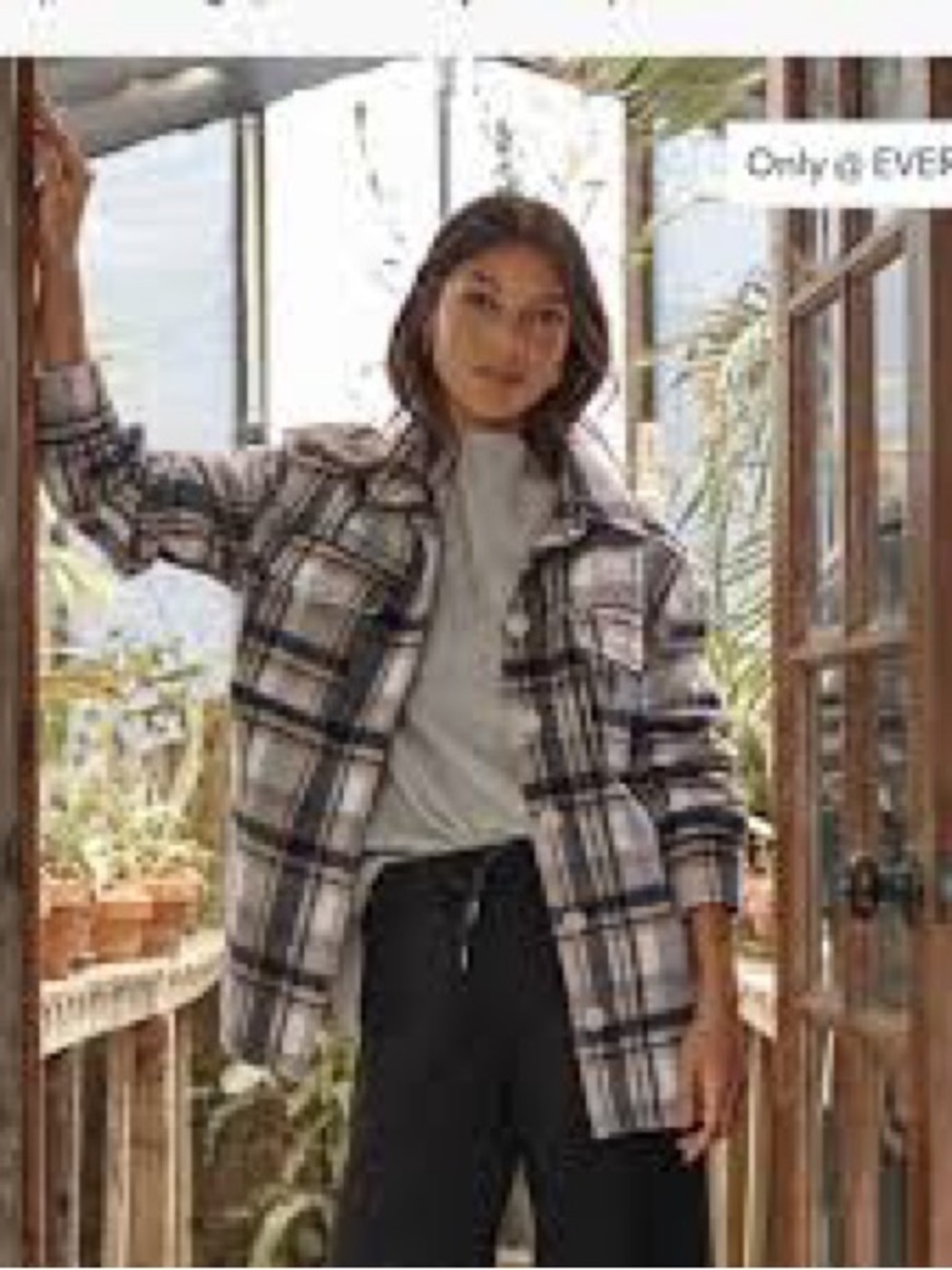 Evereve “Simone”Plaid Shacket Jacket